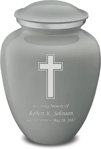 Miniatura 29 de Geturns Embrace - Urnas de cremación cruzadas personalizadas para adultos para cenizas humanas, urna funeraria grande negra para mujeres y hombres