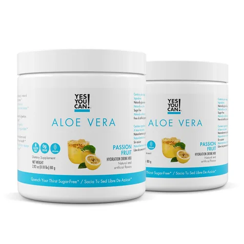 Miniatura 10 de Yes You Can! Mezcla de bebida en polvo de aloe vera, refuerzo de hidratación infundido con extracto de aloe vera orgánico puro, deliciosos sabores