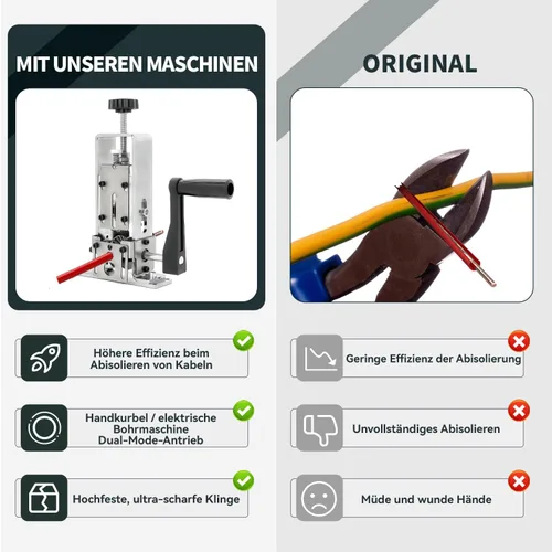 Miniatura 4 de Pelacables de 0.039-0.984 in, herramienta pelacables, máquina para manivela o taladro, manual que se puede fijar o quitar, pelacables para reciclaje