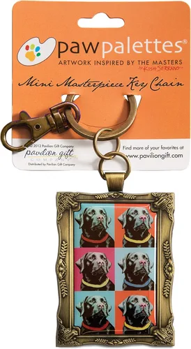 Miniatura 4 de Pavilion Gift Company Llavero de pastor alemán-Van Growl-2" x 2.75", latón