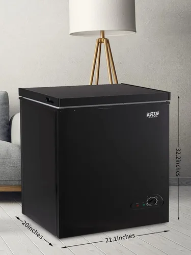Miniatura 7 de KRIB BLING congelador de cofre con termostato ajustable, congeladores compactos con cesta de almacenamiento extraíble para cocina, garaje, sótano