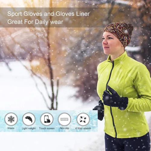 Miniatura 6 de Guantes de invierno SkyGenius, guantes de ciclismo, motociclismo, resistentes al viento, guantes delgados para actividades al aire libre