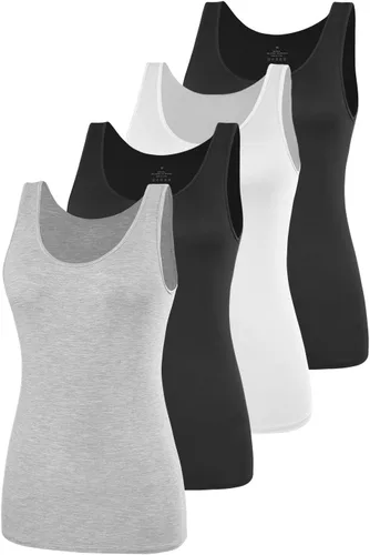 Miniatura 19 de AMVELOP - Camiseta básica sin mangas para mujer, ropa interior, camiseta sin mangas en paquete de 2-4