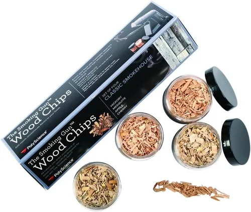 Miniatura 3 de PolyScience The Smoking Gun Woodchips, Mesquite, Hickory, Applewood y Cherrywood, juego de 4