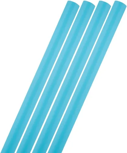 Miniatura 11 de JAM Paper Envoltura de regalo mate – 50 pies cuadrados en total (30 pulgadas x 10 pies cada uno) – Azul brillante mate/Azul pavo real – 2 rollos por