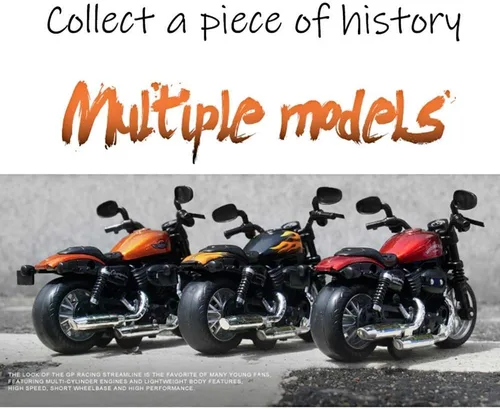 Miniatura 3 de Juguetes de motocicleta con retroceso, pequeño regalo con iluminación musical, motocicletas retro de juguete para niños de 3, 4, 5, 6, 7, 8 años Rojo
