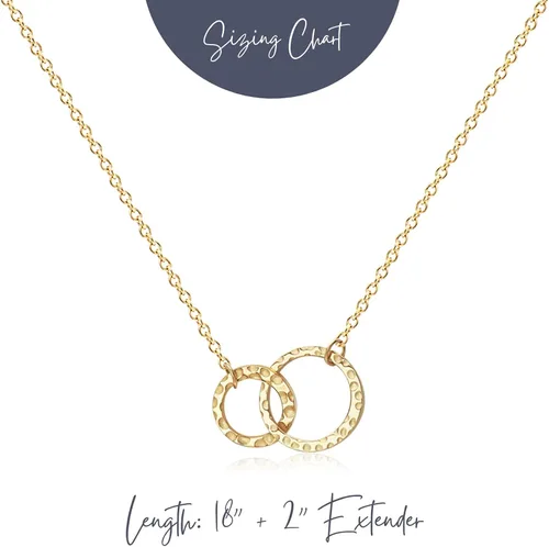 Miniatura 5 de Ava Riley - Collar delicado para mujer, collar simple de 14K de plata real para mujeres, joyería de gargantilla Karma con cierre de perla, círculo