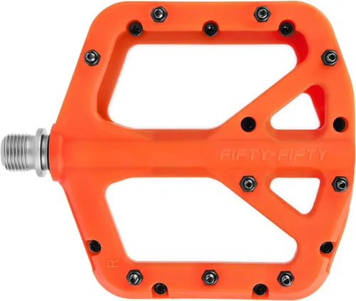 Miniatura 10 de FIFTY-FIFTY Pedales de bicicleta de montaña, compuesto de nailon MTB antideslizante, pedales de bicicleta de 9/16 pulgadas, plataforma plana ligera