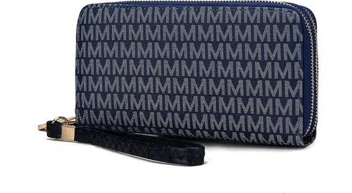 Miniatura 58 de MKF Collection Mia K - Cartera de pulsera para mujer, pequeña cartera de cuero vegano para tarjetas de crédito con cremallera y bolsillo