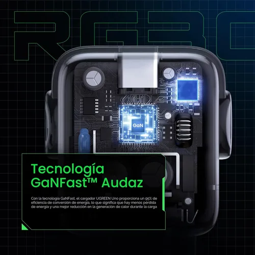 Miniatura 7 de UGREEN Uno - Bloque de cargador USB C de 30 W, cargador rápido compacto robot GaN para iPhone 17, regalos para mujeres y hombres, compatible