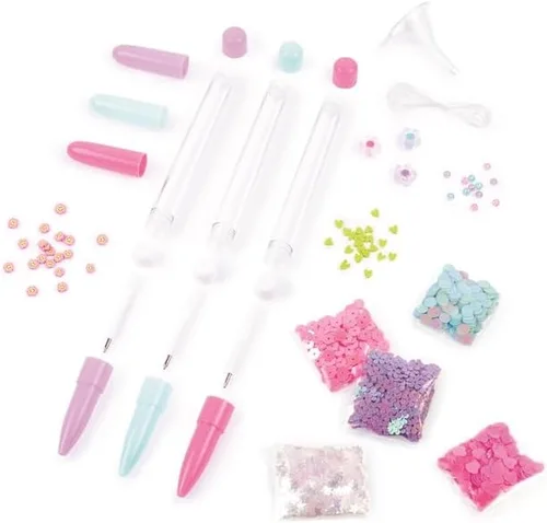 Miniatura 3 de Kit de plumas flotantes DIY Make It Real - Crea 3 plumas brillantes y personalizables con purpurina y encantos - Actividad creativa divertida sin