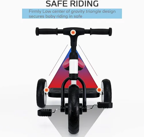 Miniatura 3 de BMW triciclo para niños y niñas de 2 a 5 años, regalo valioso para niños y niñas de 2, 3, 4, 5 años, color blanco perla