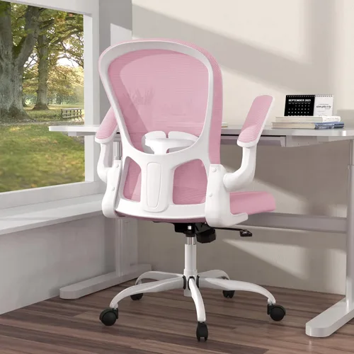 Silla de oficina ergonómica, cómoda silla giratoria para oficina en casa, silla de escritorio de malla transpirable, silla de computadora de apoyo