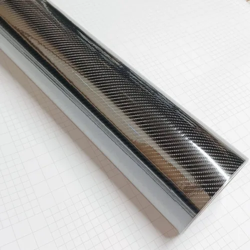 Miniatura 2 de DIYAH Adhesivo de vinilo de fibra de carbono negro 6D de alto brillo con liberación de aire, sin burbujas, antiarrugas