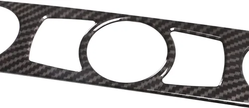 Miniatura 5 de YIWANG Marco de fibra de carbono para consola de control de CD de aire acondicionado de CA para BMW Serie 5 E60 2004-2010 Accesorios de automóvil