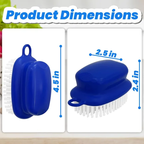 Miniatura 2 de Paquete de 2 cepillos para verduras, limpiador de verduras con agarre antideslizante para limpiar alimentos, frutas, papas