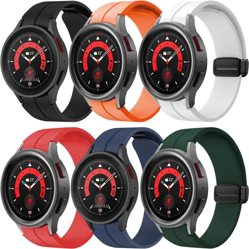 Miniatura 18 de Correa deportiva de silicona para Galaxy Watch 5 Pro de 1.772 pulgadas, sin huecos, compatible con Galaxy Watch 7, 6, 5, 4, correa de repuesto