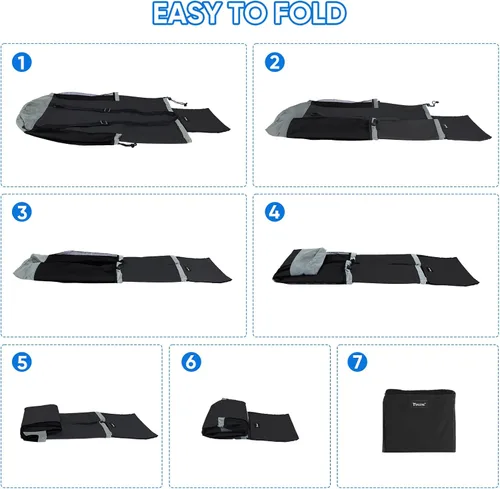 Miniatura 6 de BALEINE Mochila Bolsa de Lavandería de 120L, Tela Oxford 900D Bolsas Grandes de Lavandería de Viaje con Correas para el Hombro y 2 Bolsillos de Negro