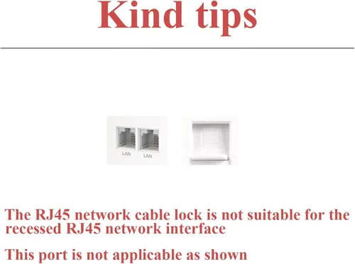 Miniatura 2 de 20 unidades de bloqueo de cable de red RJ45 con 1 llave, cable de red RJ45 con bloqueo, cable Ethernet con bloqueo, súper categoría 5 categoría 6