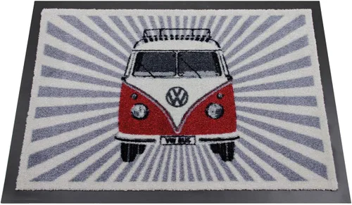 Miniatura 4 de BRISA VW Collection - Tapete para el pie de Volkswagen, atrapador de suciedad para zapatos con escarabajo, T1, T2, T3 Bus, motivo GTI