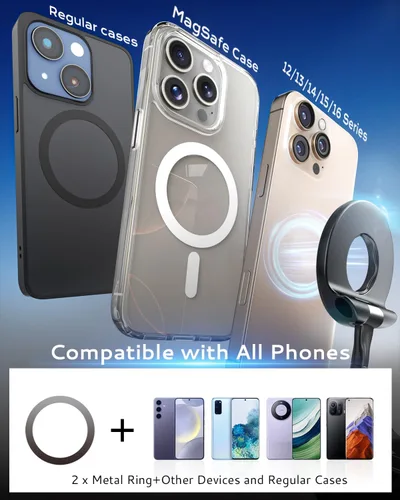 Miniatura 6 de BEBEAR Soporte para Teléfono de Coche para Magsafe [78+LBS de Hiper Succión & 4400gf de Imán Más Fuerte] Montura de Teléfono Ajustable 360°