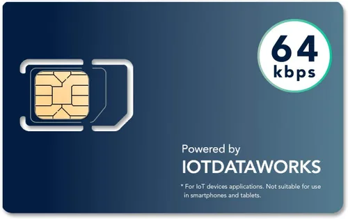 Tarjeta SIM IoT ilimitada con servicio prepago de 12 meses | Sin contrato, límites | 64 kbps | CAT1, 4G LTE/3G/2G | Sin voz/SMS/Streaming | Estados