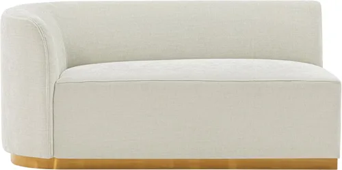 Miniatura 8 de Manhattan Comfort Daria - Sofá modular contemporáneo de 2 piezas en tapicería de lino, sofá de sala de estar de 132 pulgadas con marco de madera