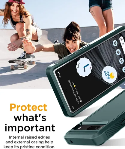 Miniatura 3 de AICase Funda para Google Pixel 7, resistente protección contra caídas, cuerpo completo, resistente a los golpes, a prueba de polvo, multicapa
