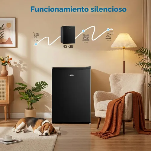 Miniatura 7 de Midea MERM26B0ABB - Mini refrigerador de 2.7 pies cúbicos con certificado Energy Star, termostato ajustable, puerta reversible, bajo ruido para Negro