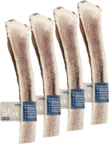 Miniatura 12 de Marca Amazon – Cuerno de alce dividido Wag con desprendimiento natural, de larga duración para masticadores agresivos, mediano