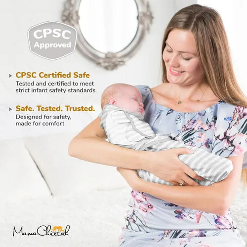 Miniatura 4 de Mama Cheetah Saco de envolver para bebés prematuros, saco de dormir orgánico para bebés prematuros, manta para envolver prematuros, envolturas