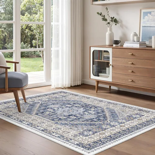 Miniatura 127 de zesthome Alfombra 4x6 - Alfombra Resistente a Manchas Lavable, Alfombras con Respaldo Antideslizante para Sala de Estar, Alfombras Pequeñas de Área