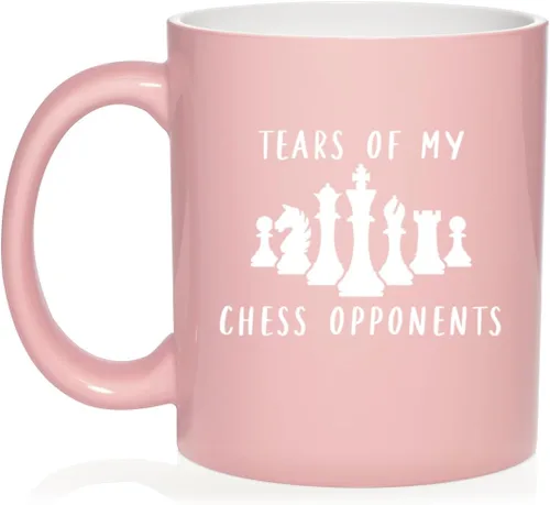Miniatura 19 de Daylor Taza de café de cerámica con diseño de los oponentes de las lágrimas de mi ajedrez, regalo para ella, él, amigo, compañero de trabajo