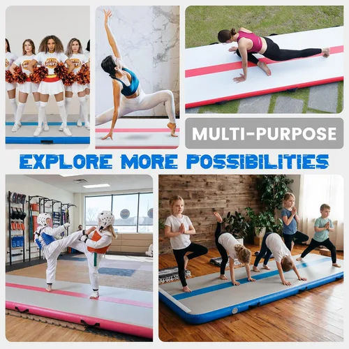 Miniatura 7 de Tuxedo Sailor Inflatable Gymnastics Tumbling Mat Tumble Track Thickness Floor Mat With Electric Air Pump for