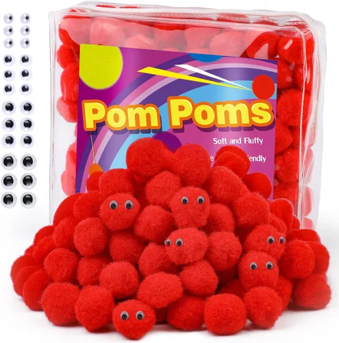Miniatura 9 de Veroave Pompones azul oscuro, 150 pompones de 1 pulgada para manualidades, bolas de soplo, artes y manualidades, para decoración de manualidades