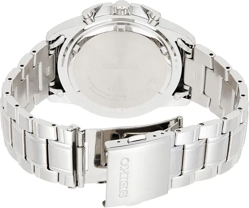 Miniatura 5 de SEIKO Reloj SSC141 para hombre - Esfera azul con cronógrafo solar, calendario de fecha y agujas LumiBrite, acero inoxidable y resistente al agua