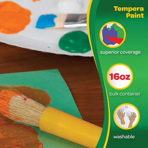 Miniatura 3 de Crayola Pintura fluorescente Botella de plástico de 16 onzas, color rojo Rojo fluorescente