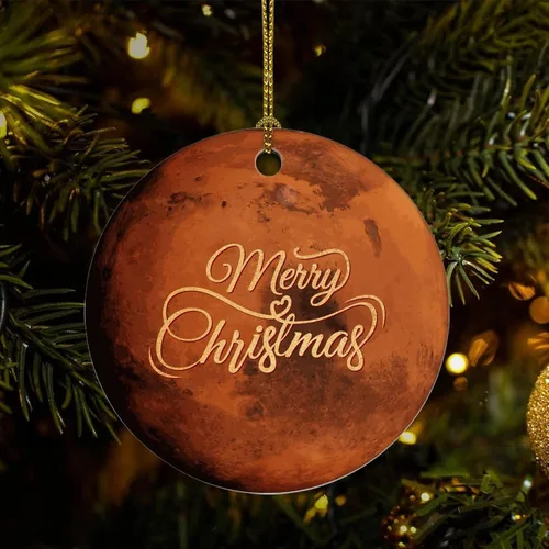 Adornos de recuerdo de Navidad, universo y planetas, adornos de cerámica, adornos de estrella para árbol de Navidad, adornos colgantes de recuerdo