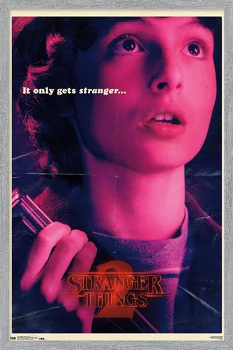 Miniatura 15 de Netflix Stranger Things: Temporada 2 - Póster de pared de Mike, 22.4 x 14.7 pulgadas, versión con marco de madera de Barnwood