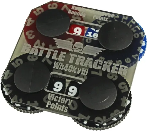 LITKO Dial de seguimiento de batalla, octágono de 2.362 in, puntos de victoria, puntos de comando, rondas de batalla, compatible con Warhammer 40K
