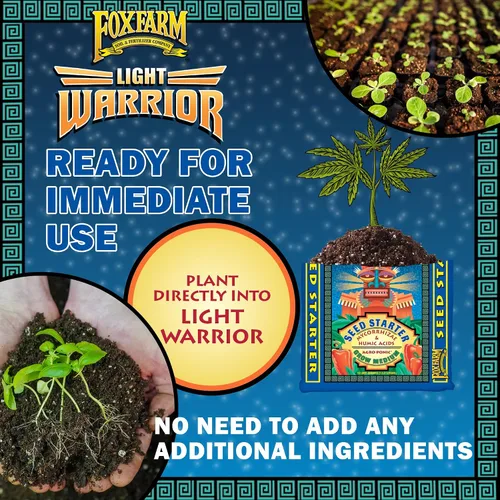 Miniatura 5 de FoxFarm Light Warrior Seed Starter - Medio de cultivo de semillas, 1 pie cúbico, beneficioso para la germinación de semillas y el desarrollo
