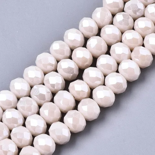 Miniatura 38 de Elecrelive 660 piezas Cuentas de Cristal Briolette de 4mm Cuentas de Vidrio Rondelle Color AB Cuentas de Vidrio Facetadas Sueltas para Bisutería
