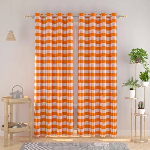 Miniatura 75 de Cortinas de 24 pulgadas de largo con diseño Buffalo Check Gingham Plaid para ventanas de cocina y baño, tratamiento para ventanas con 2 paneles