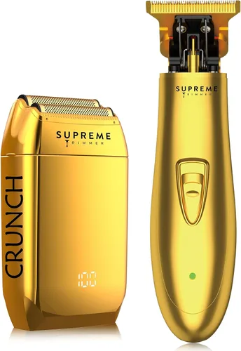 Miniatura 11 de Supreme Trimmer Recortadora T-Shaper DLC 2 en 1 y Afeitadora de Lámina Crunch Maquinilla de Afeitar Eléctrica STF602 y Recortadora de Barba ST5206