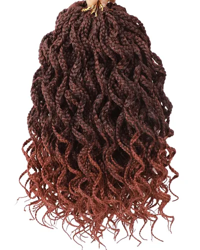Miniatura 10 de Trenzas de caja Goddess de 150 hebras, cabello rizado de 8 pulgadas, trenzas de ganchillo pretrenzadas, trenzas de ganchillo pretrenzadas, trenzas