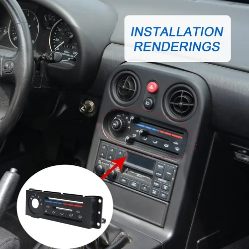 Miniatura 6 de DICMIC Panel de control del calentador Interior Trim para Mazda Miata 1990-1997 Replace# NA01-61-C04A