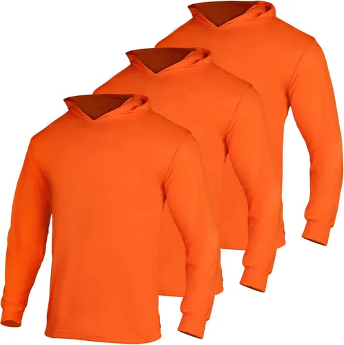 Miniatura 9 de VENDACE Camisetas de seguridad de alta visibilidad, paquete de 3 camisetas de trabajo de manga corta para construcción para hombres (naranja, XL)