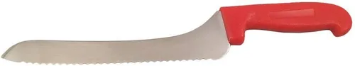 Cuchillo de pan offset de 9 pulgadas - Elige tu color - Cocina doméstica y comercial (rojo)