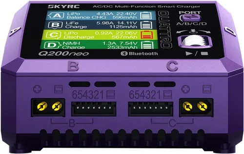 Miniatura 5 de Q200neo - Cargador de batería inteligente AC/DC, cargador de equilibrio Lipo de 200 W CA/400 W CC para LiPo LiHV Li-ion Life de 1-6S, NiMH NiCd Pb