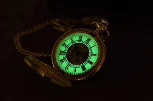 Miniatura 4 de Steampunk - Reloj de bolsillo mecánico con diseño de letras romanas vintage con cadenas para regalos de Navidad